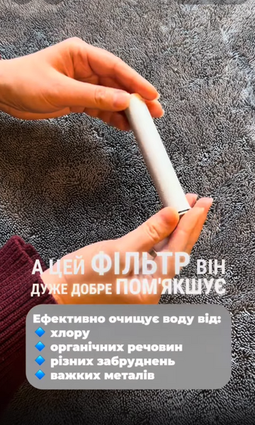 Набір з 6-ти фільтрів в ручку душової лійки DROP FILTER-STICK-CARBON вугільний - очищує від механічних домішок, хлору, органіки, важких металів 308153 фото