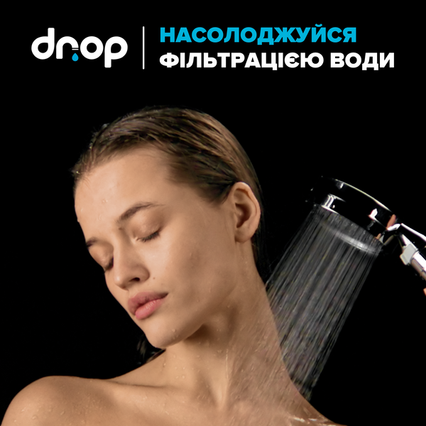 Набор из 3-х фильтров в ручку душевой лейки DROP FILTER-STICK-CARBON угольный - очищает от механических примесей, хлора, органики, тяжелых металлов 269648 фото